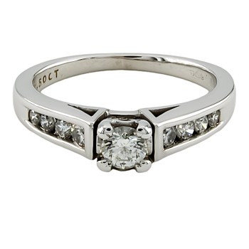 18ct white gold Diamond 0.50cts Ring size L